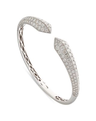 Alberto Milani 18K White Gold Via Fiori Chiari Diamond Kiss Cuff Bracelet - Exclusive, Italy Campaign