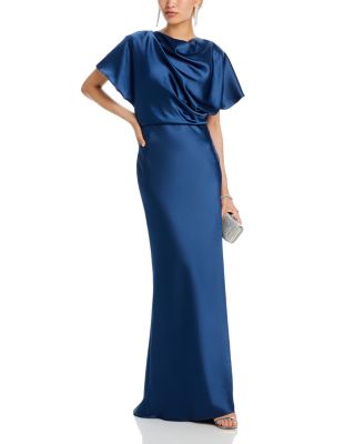 Fluid Satin Relaxed Drape Gown