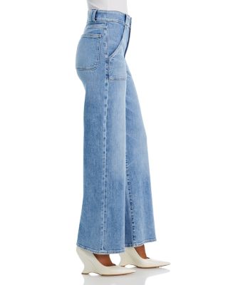 Modern Pocket High Rise Wide Leg Jeans in Carpenter