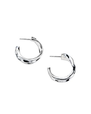 Sterling Silver 925 Classico Crush Medium Hoop Earrings