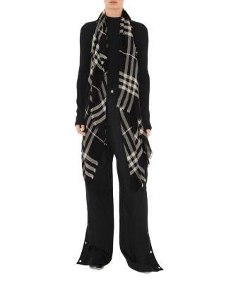 Giant Check Wool Scarf