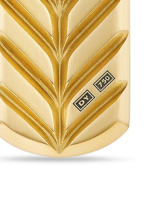 Men's Chevron Tag in 18K Yellow Gold, 21mm