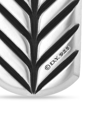Men's Chevron Tag in Sterling Silver, 21mm