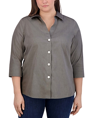 Paityn Three-Quarter Sleeve Poplin Shirt
