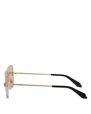 Serpenti Rectangular Sunglasses, 62mm