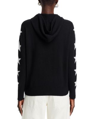 100% Cashmere Star Sleeve Hoodie Sweater - Exclusive