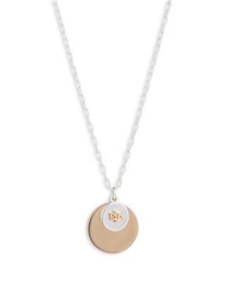 Ralph Lauren - Logo Disc Pendant Necklace, 16"-19"