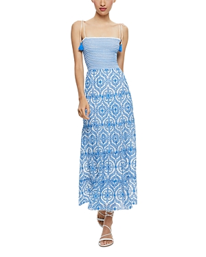Shop Alice And Olivia Marna Tie Strap Maxi Dress In French Blue