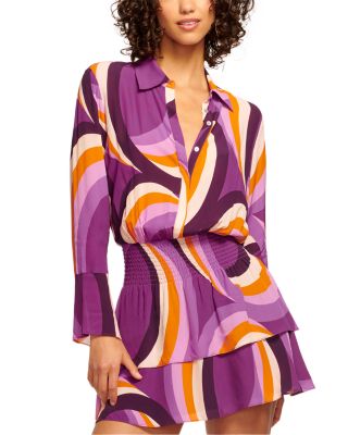 ramy brook shirt dress Ramy Brook Zella Mini Shirt Dress