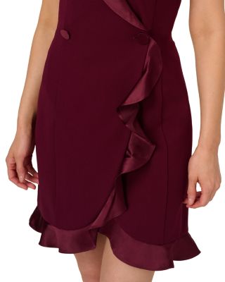 Adrianna Papell Halter Tuxedo Crepe Mini Dress | Bloomingdale's Women