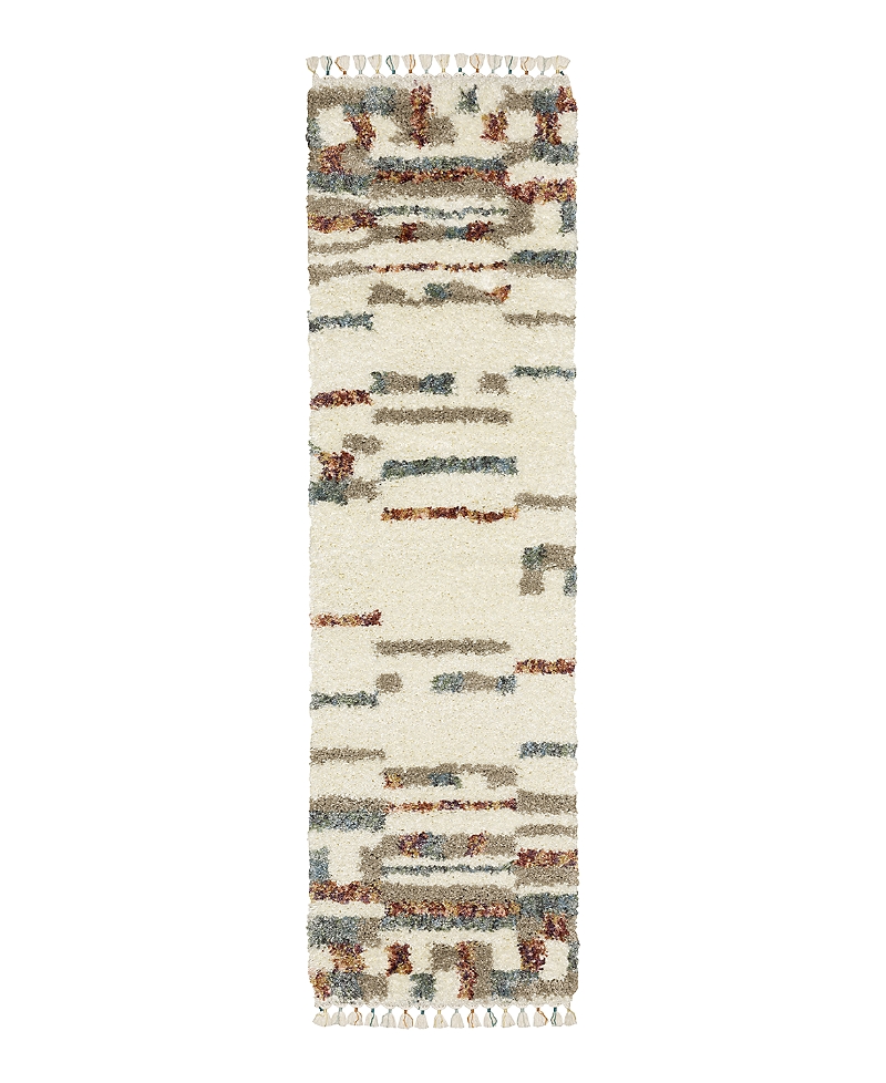 Oriental Weavers Axis Ax06a Runner Area Rug, 2'3 X 7'6 In Ivory