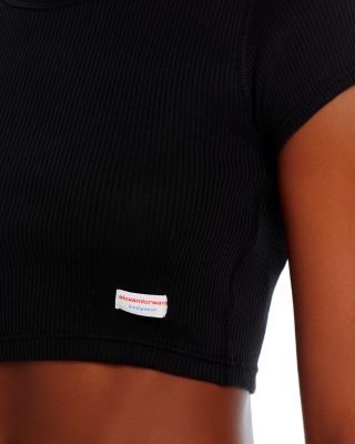 Cropped Short Sleeve Crewneck Tee