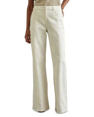 REISS - Juniper Mid Rise Flare Jeans in Ecru