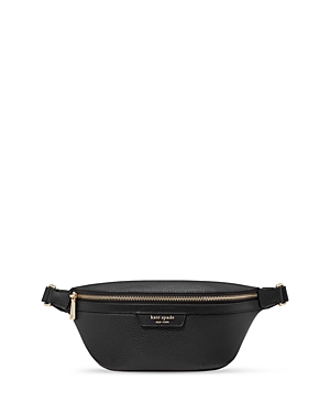 Shop Kate Spade New York Hudson Pebbled Leather Belt Bag In Black