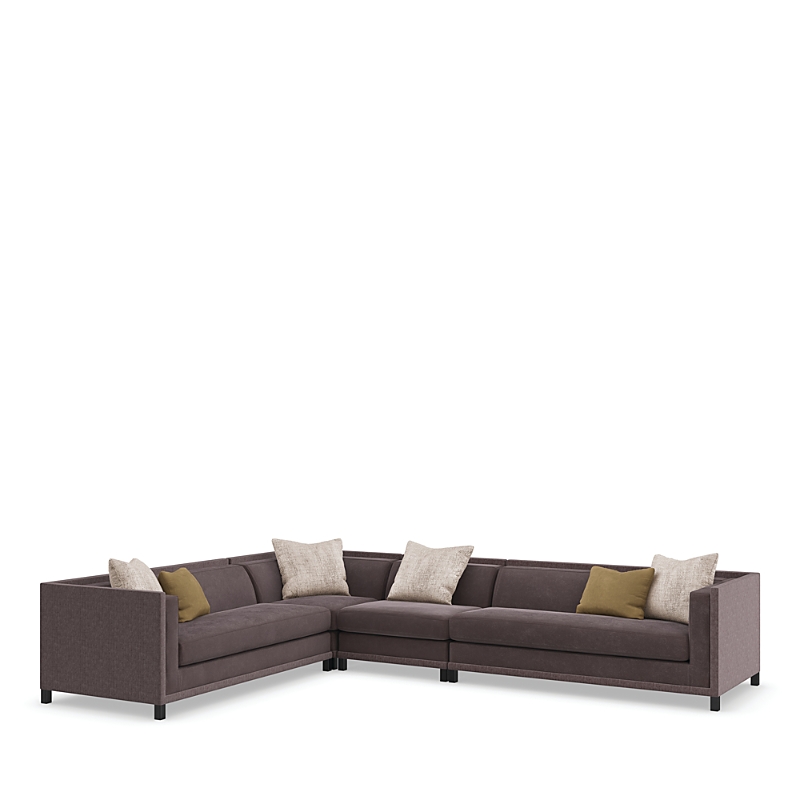 Caracole Tuxedo 4 Piece Sectional In Aubergine