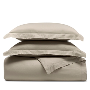 Boll & Branch Signature Organic Cotton Hemmed Duvet Set, Full/queen In Oak