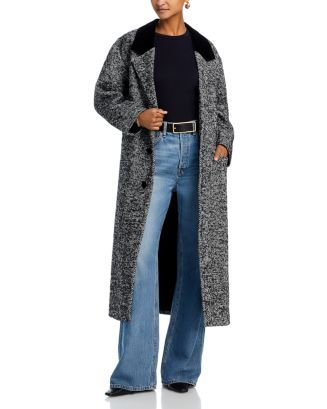 FRAME Long Herringbone Coat | Bloomingdale's Women
