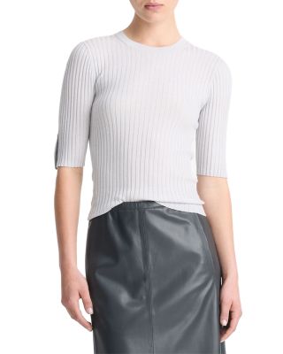 Vince - Wool Silk Elbow Sleeve Top