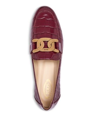 Women&#39;s Kate Croc Embossed Loafers