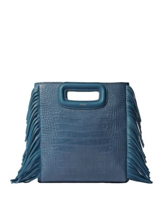 Maje M Fringe Leather Crossbody Bag