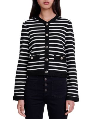 Maje Maracasse Striped Cardigan