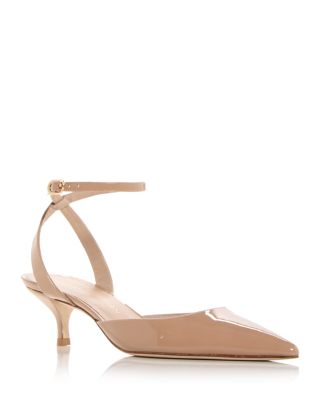 Stuart Weitzman - Women's BarelyThere 50 Pointed Toe Kitten Heel Pumps
