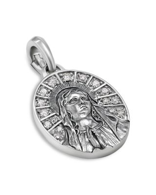 David Yurman - Men's Sterling Silver Amulets Diamond Mary Medallion