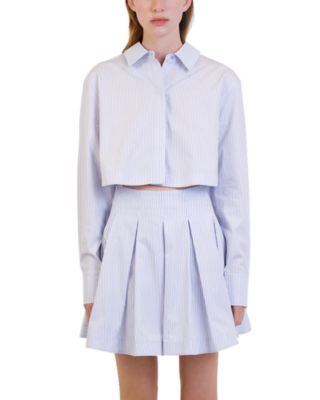 SIMKHAI Callas Long Sleeve Pleated Mini Dress | Bloomingdale's Women