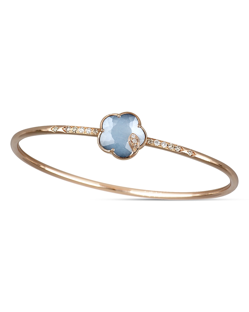 Pasquale Bruni Petit Joli Lunaire 18k Rose Gold Lunar Garden Gem Bracelet With Diamonds, 0.29 Ct. T. W. In Blue/rose Gold