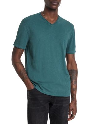 John Varvatos - Miles Cotton Textured V Neck Tee