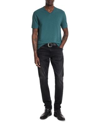 Miles Cotton Textured V Neck Tee 