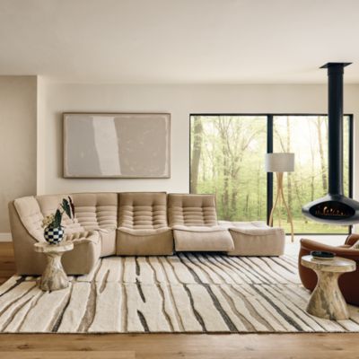 Trattino 5-Piece Power Reclining Fabric Sectional