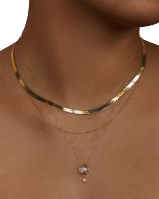 14K Yellow Gold Universe Cultured Freshwater Pearl Pendant Necklace, 20&amp;quot;