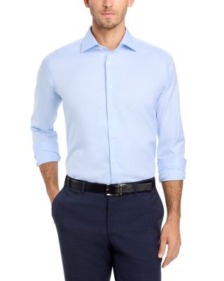 Canali - Cotton Textured Regular Fit Dress Shirt