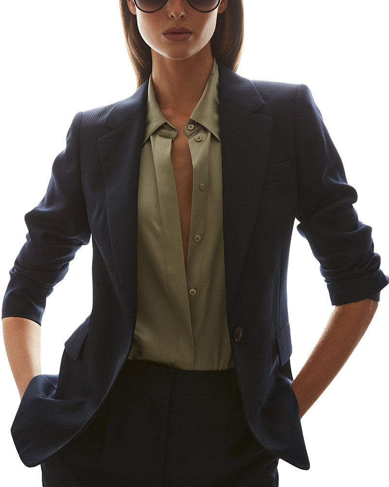 Shop Reiss Hallie Blazer In Navy
