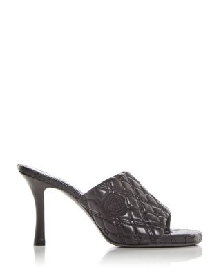 Burberry - Women's Quilted High Heel Slide Sandals