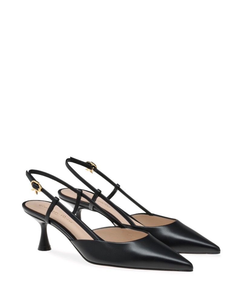 Gianvito Rossi Women's Ascent 55 Pump in Black Calf Leather