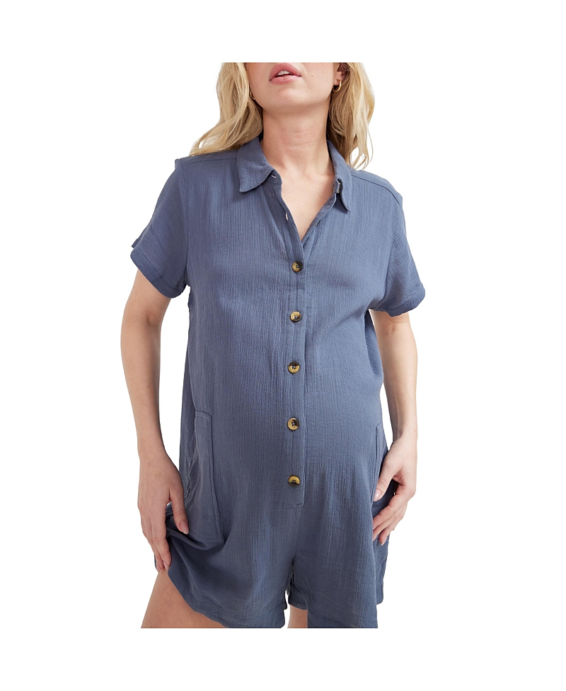 Hatch Collection The Lenora Maternity Short Romper