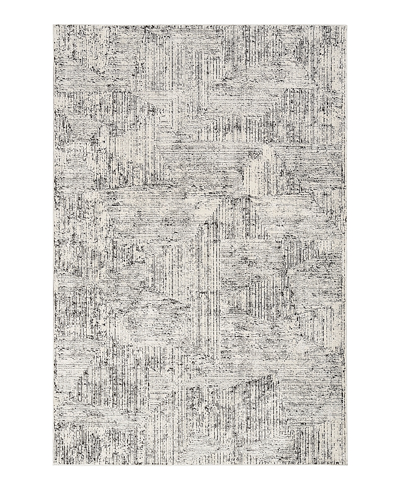 Calvin Klein Ck024 Irradiant Irr01 Area Rug, 5'3 X 7'3 In Cream/black