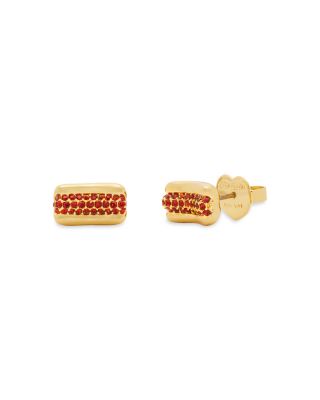 kate spade new york - What A Snack Pav&eacute; Hot Dog Stud Earrings in Gold Tone