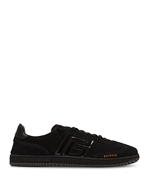 Balmain Swan Suede And Patent Leather Sneakers In Multi