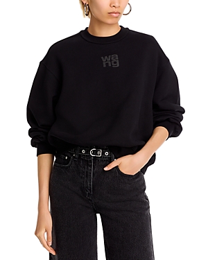 Alexander Wang T T By Alexander Wang Puff Logo Sweatshirt In Black