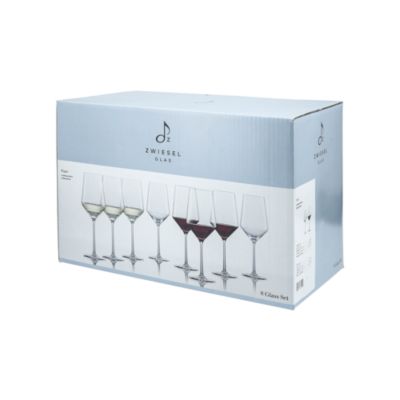 Pure Wine Glasses, Mixed Set of 8