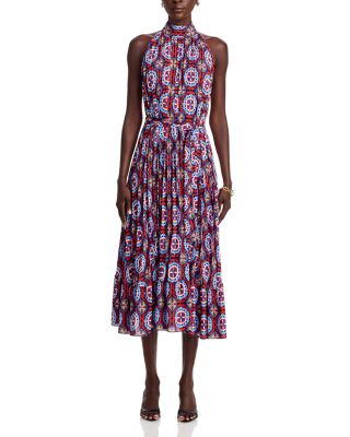 Pleated Halter Neck Dress