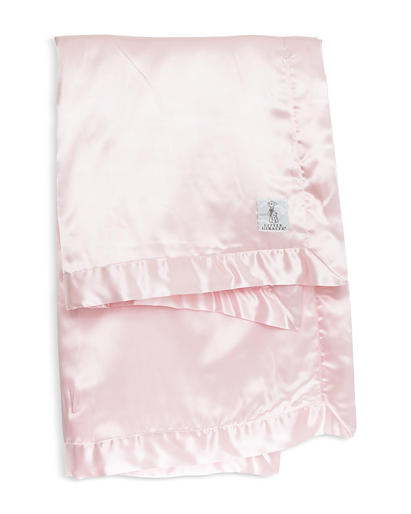 Shop Little Giraffe Chenille Satin Baby Blanket - Ages 0+ In Pink