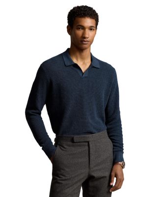 Polo Ralph Lauren - Linen Mesh Knit Regular Fit Polo Sweater