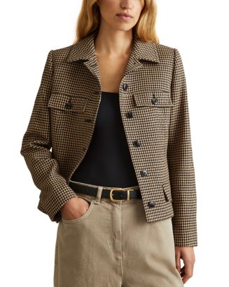 REISS Lena Check Jacket | Bloomingdale's Women