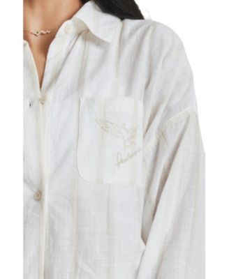 Women's Yew Striped Ethical-Cotton Pajama Shirt
