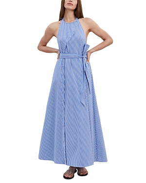 Solid & Striped The Cara Striped Maxi Dress In French Navy