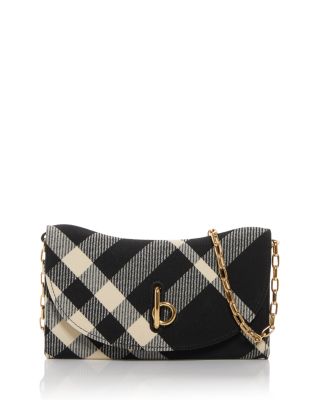 【送関込】Burberry☆Check wallet with chain shoulder strap Burberry Check Chain Strap Wallet | Neutrals | FARFETCH